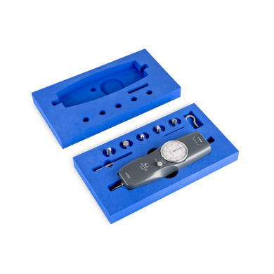 Mechanical force gauge with peak-hold function; new with sturdy aluminium housing and modern design