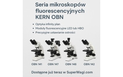 Seria mikroskopów fluorescencyjnych KERN OBN – precyzja dla laboratoriów i nauki